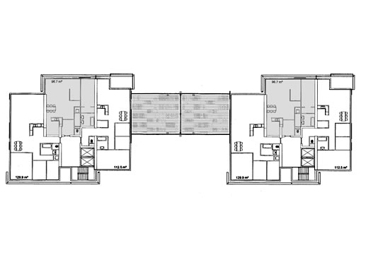 2 x 3 woningen per laag